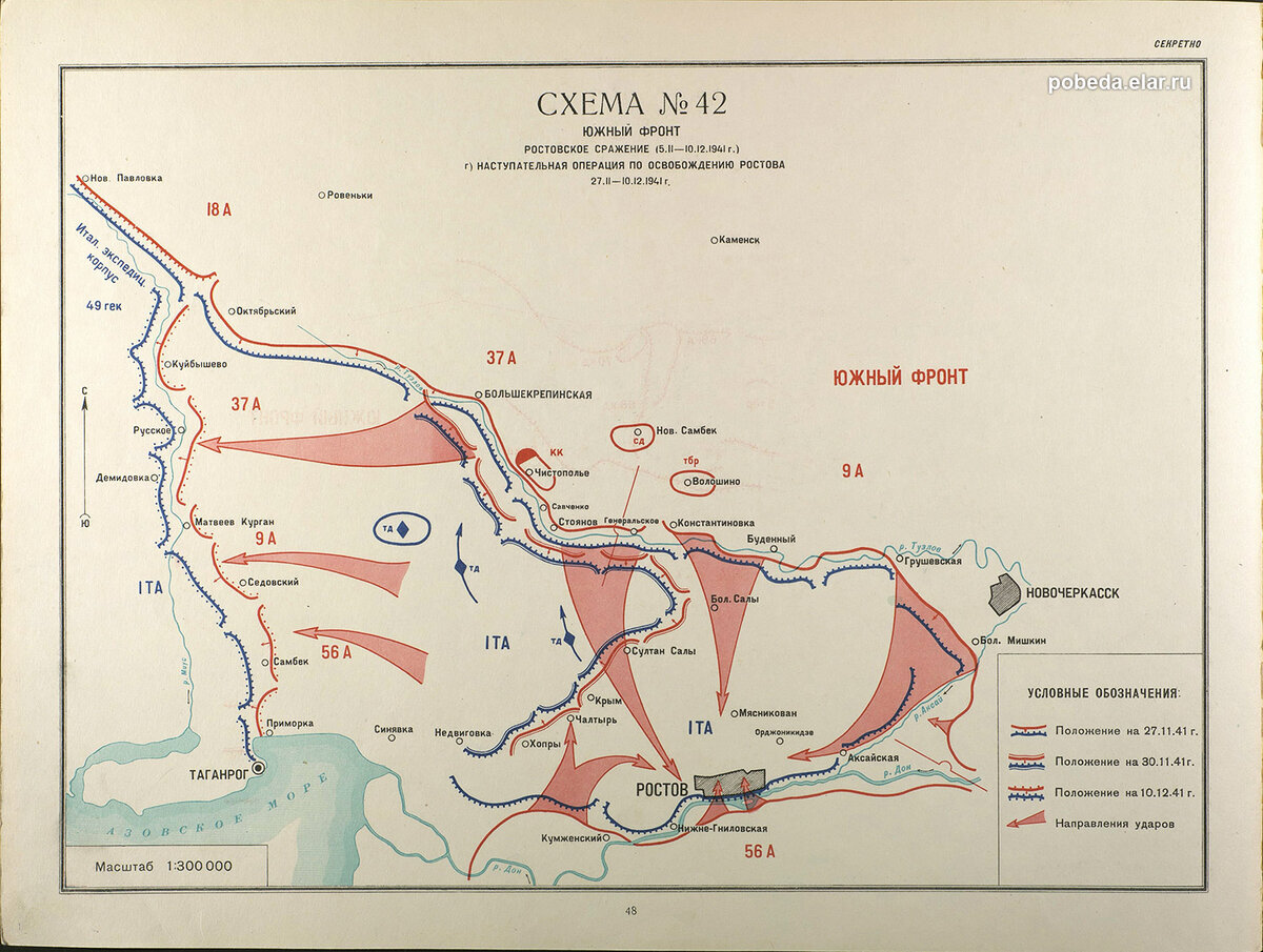 Карта боевых действий 1942 года