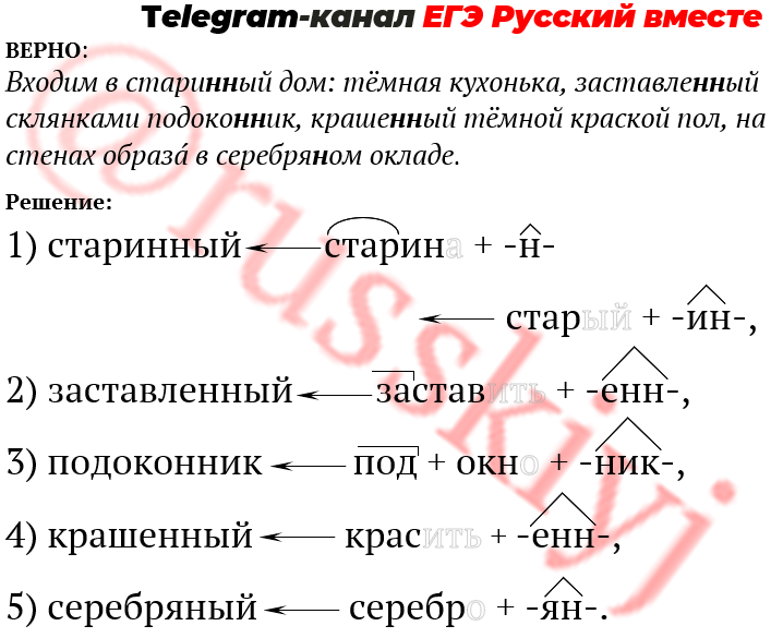 Задание 15 егэ русский таблица