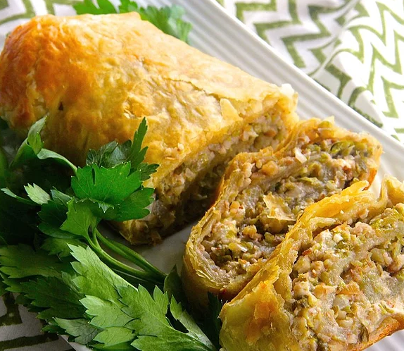 Брюссельская капуста и тесто Фета.