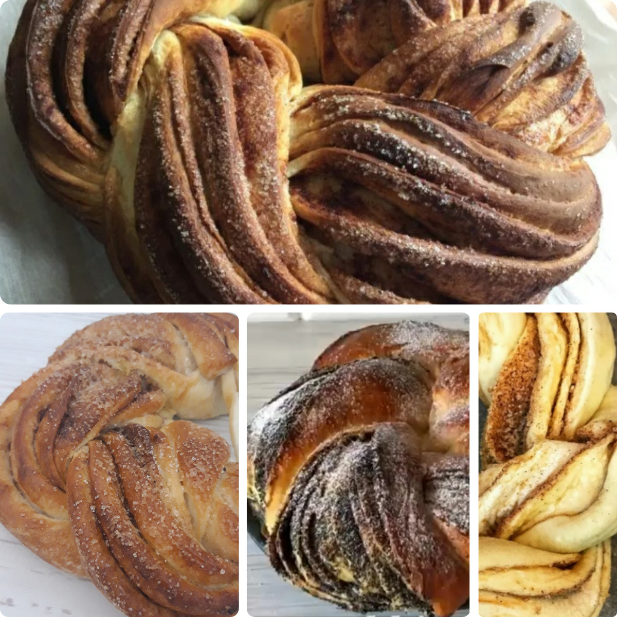 Мои булочки с сахаром, с корицей, с маком