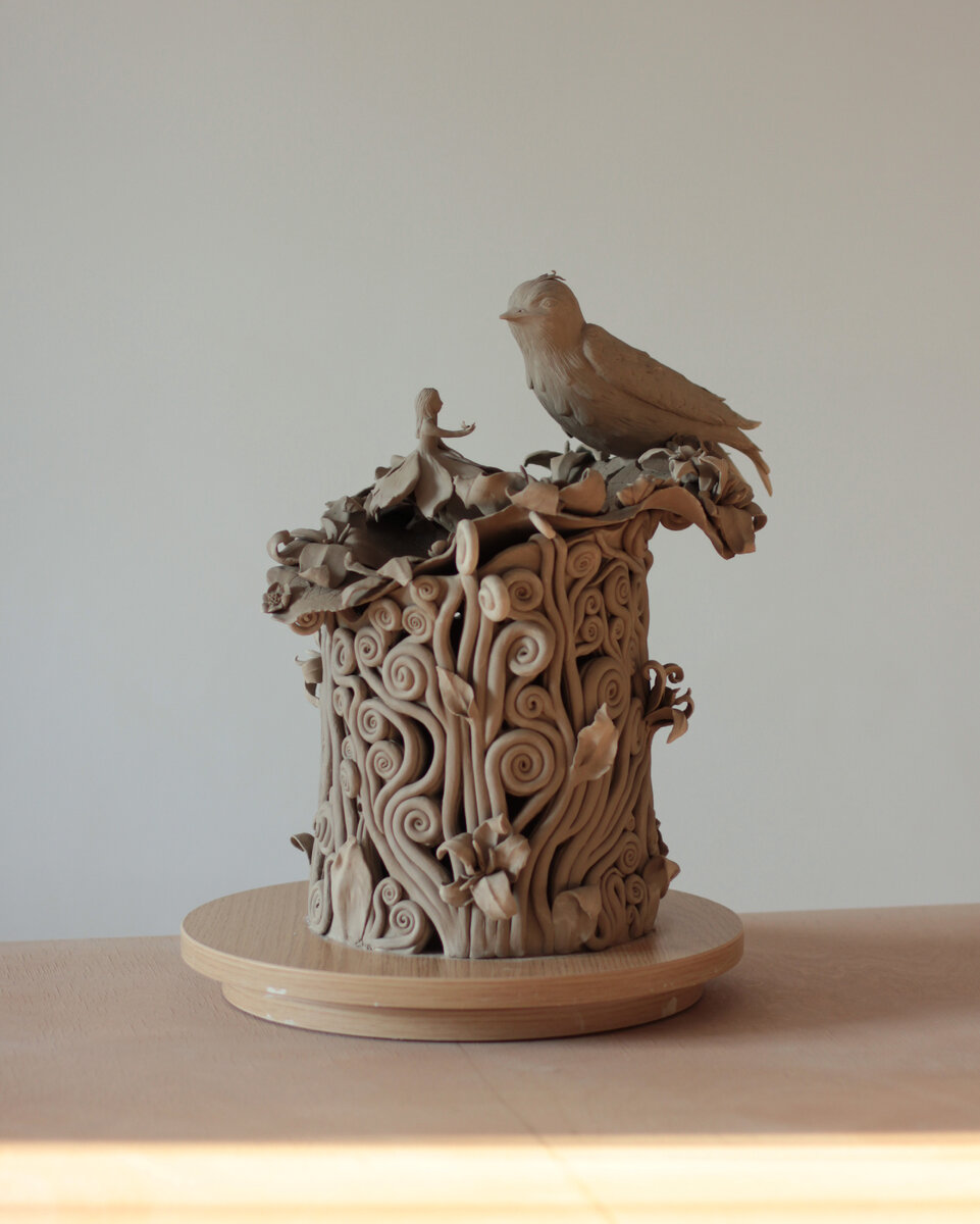 Процесс создания подсвечника "Дюймовочка"