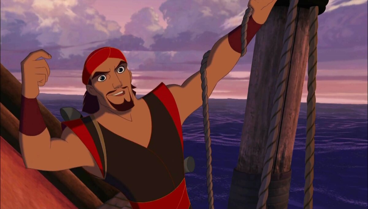       Следующий мультфильм в нашем списке это приключенческое фэнтези под названием "Симбад: Легенда семи морей". В нём рассказывается об одном из многочисленных приключений известного арабского морехода Синдбада. Мультфильм был выпущен в США в 2003 году.  
      Синдбад со своей командой решает украсть Книгу Мира и нападает на корабль, на борту которого она находится. Лишь только захватив судно, он узнаёт, что капитаном является его друг детства, Протей, и не соглашается отдавать ценную реликвию без боя даже другу....
