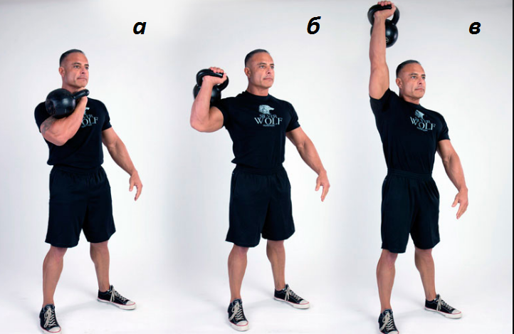 Жим гири одной рукой