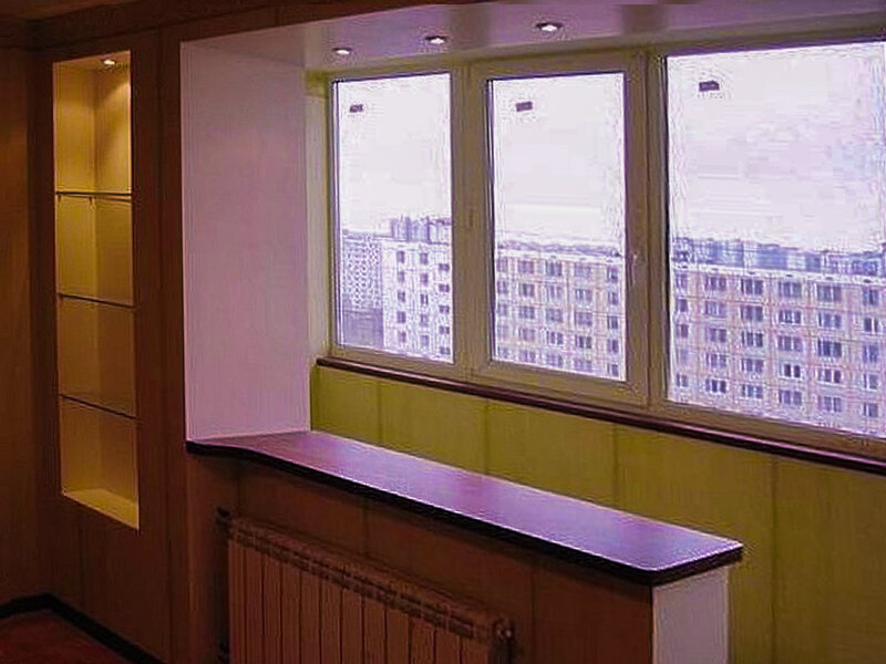 Удаление оконной рамы и дверей на лоджию. Утепление балкона.