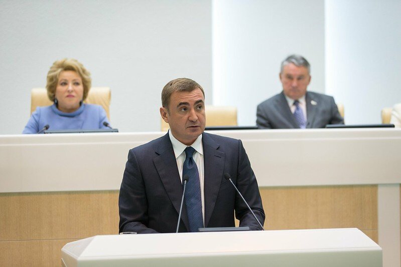 Алексей Дюмин в Совете Федерации. Источник: Flickr