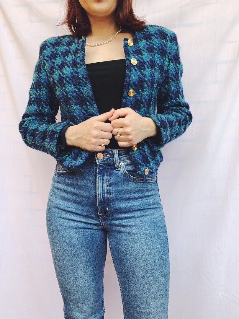 Винтажный жакет в стиле Шанель 