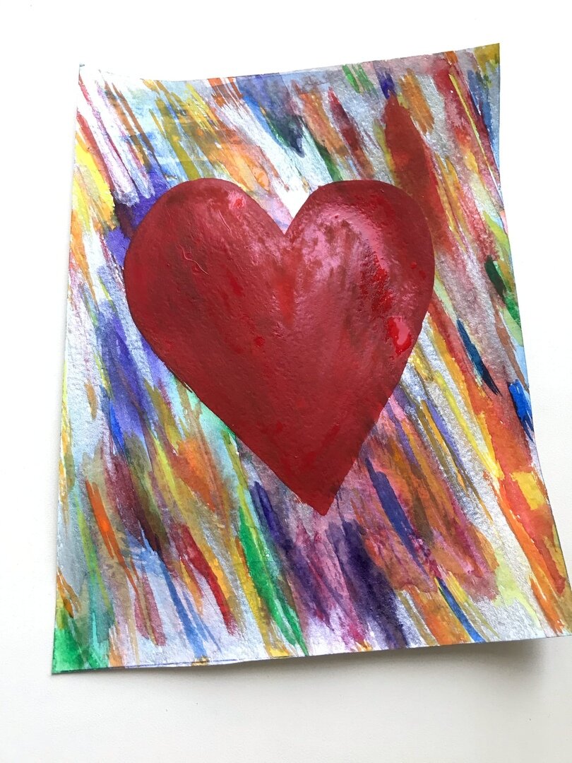  рисунок сердца  процессе