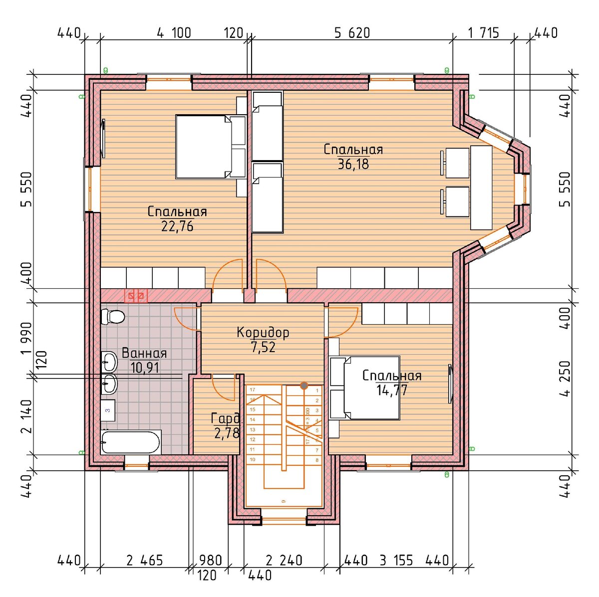 Лучший дом - из кирпича. Двух этажный дом площадью 200 м² (Картики+планы с размерами+фасады) ??