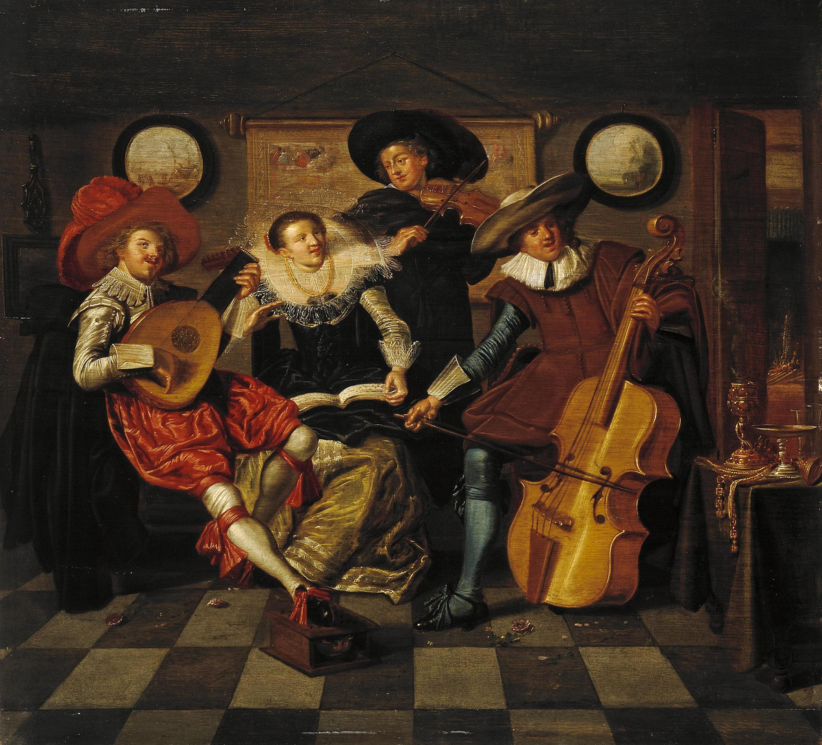 Дирк Хальс «Концерт», 1623. Эрмитаж. https://onaturmorte.ru/