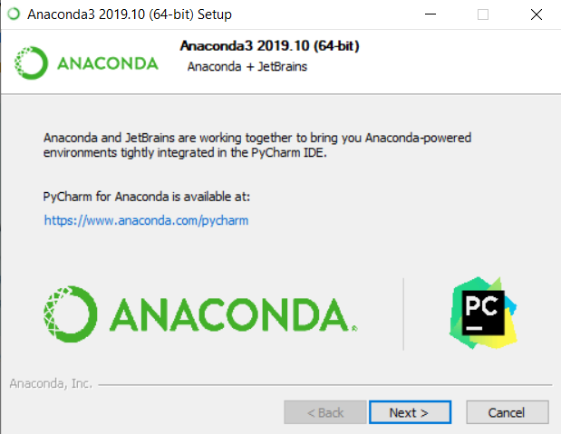 После завершения установки анаконда предложит установить pyCharm. В моих уроках он потребуется не скоро(если вообще потребуется)