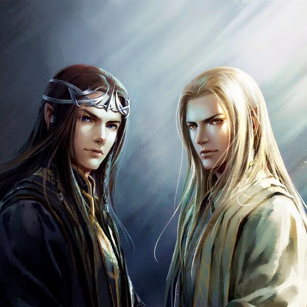 Келебримбор и Аннатор (Саурон), рисунок пользователя ГрустныйЛамантин с сайта http://joyreactor.cc/