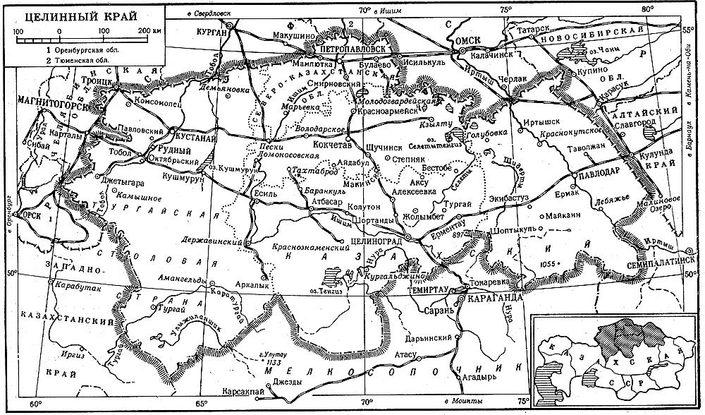 Старый казахстан карта