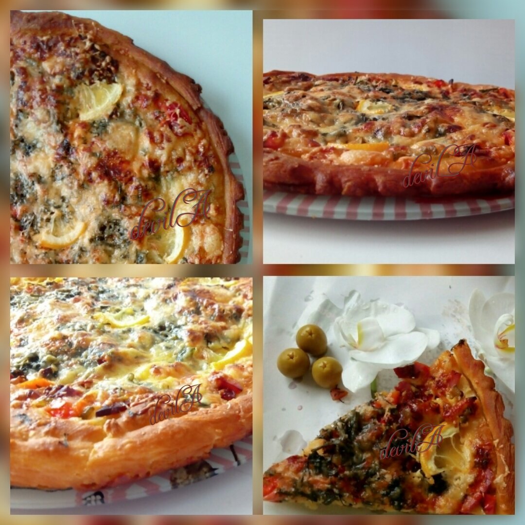 В нашей начинке присутствуют оливки и лимон, получился неповторимый вкус, с кислинкой. 