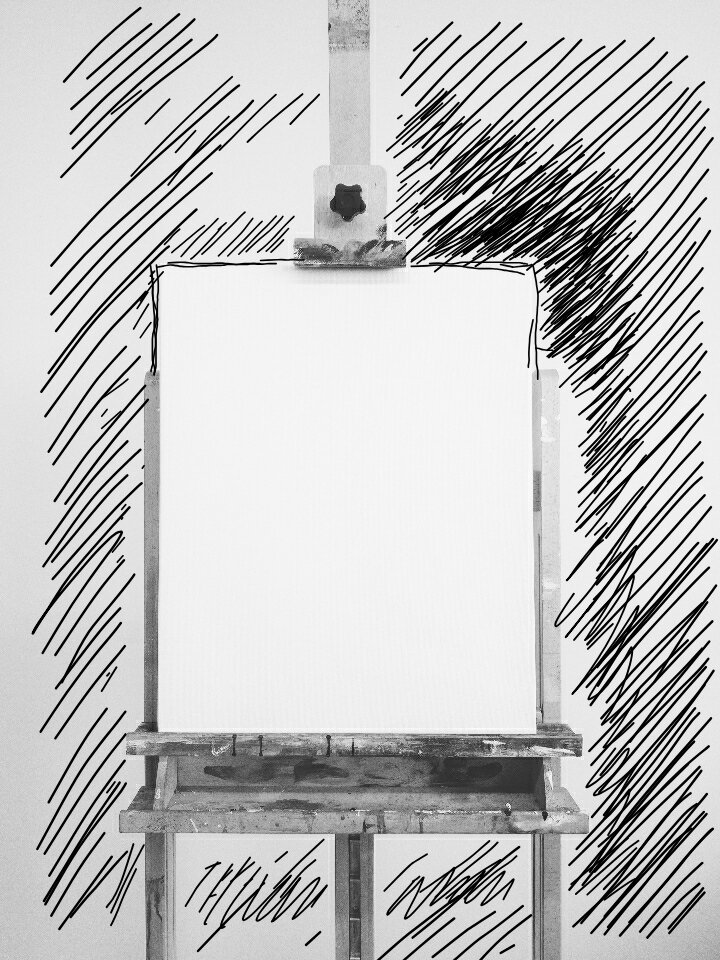 Благоговею перед чистыми холстами...