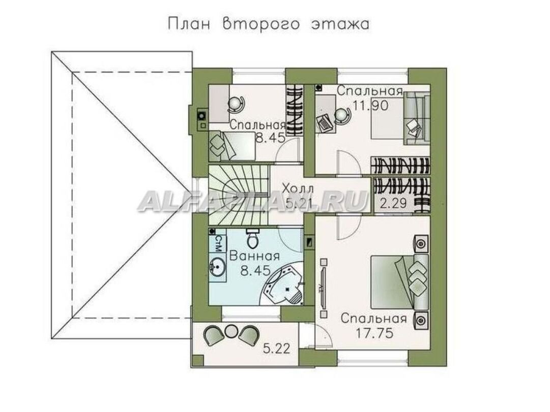 Проект дома 403А «Серебро» (площадь 114 м2) | Популярные проекты домов  Альфаплан | Дзен