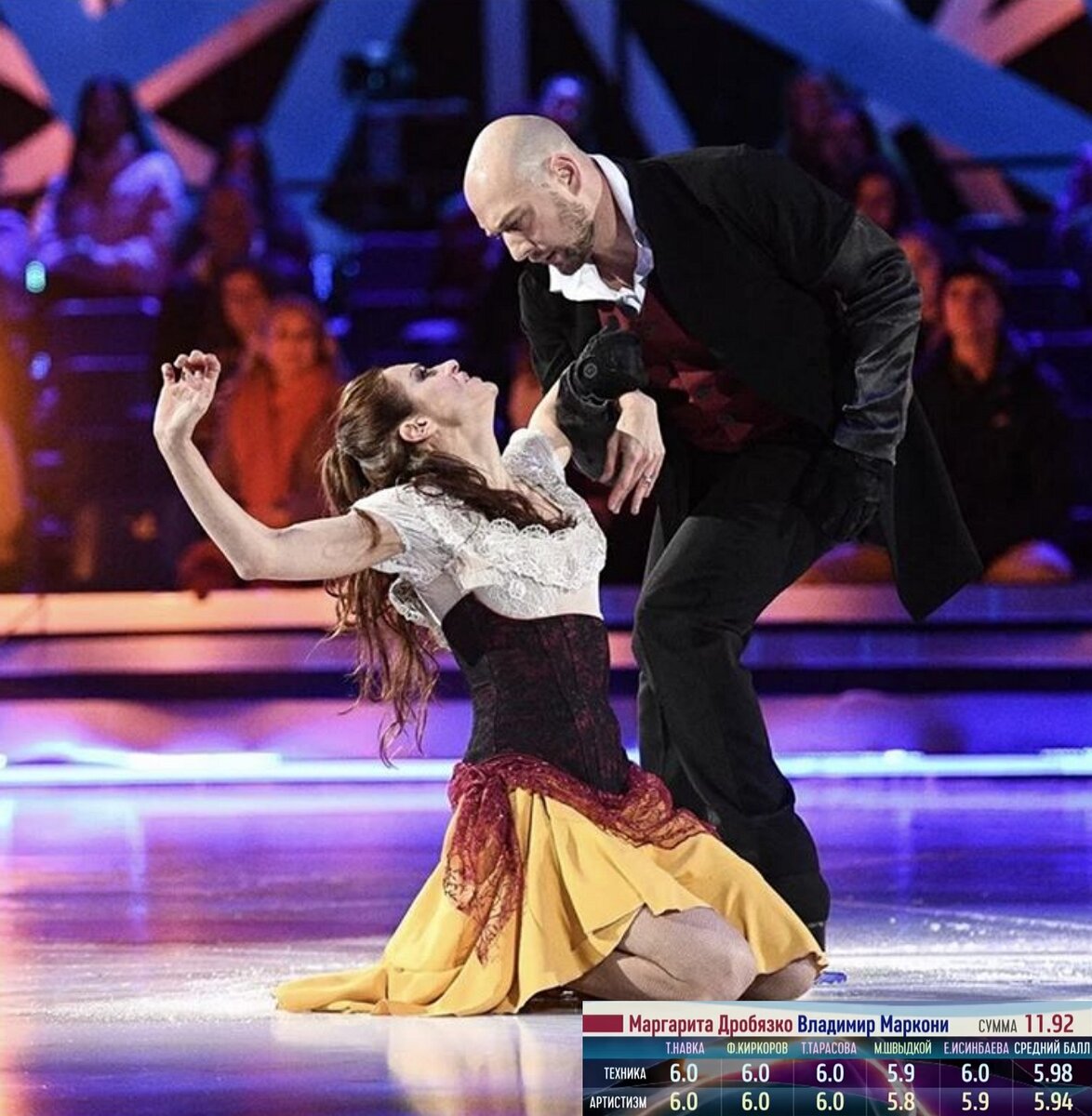 Владимир Маркони и Маргарита Дробязко — Призрак оперы. Выпуск 6. Оценки. Источник фото: Инстаграм @drobiazko_margarita