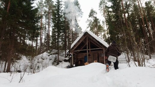 Ночевка в лесу в Карелии