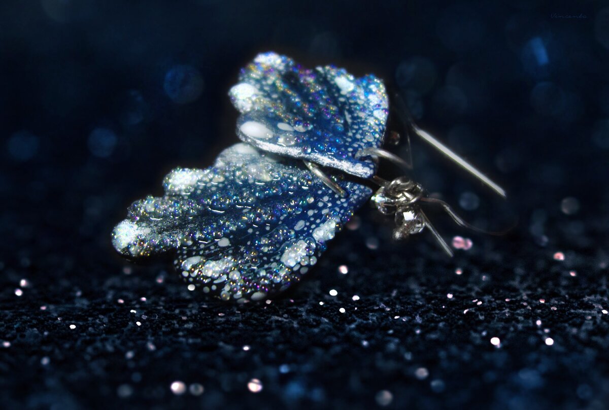 Серьги "Крылышки Атлуа, феи мятежных северных ветров"