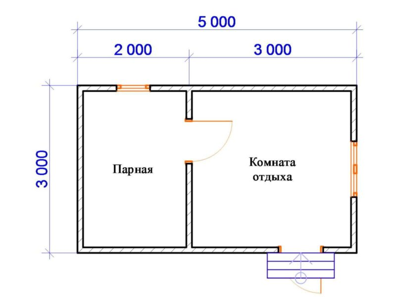 Летняя баня на даче