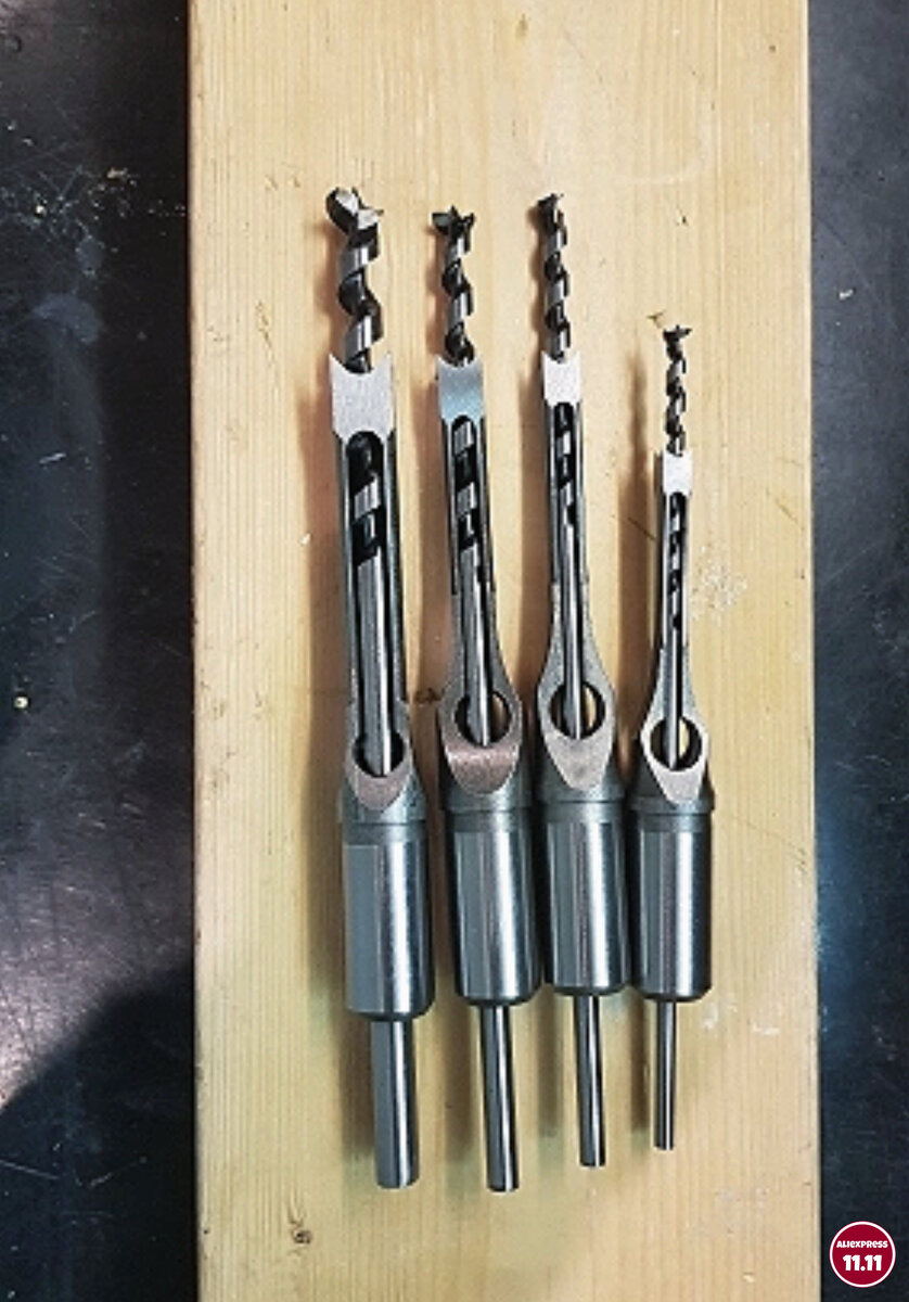 Листай фото далее :Набор сверл из быстрорежущей стали для деревообработки
