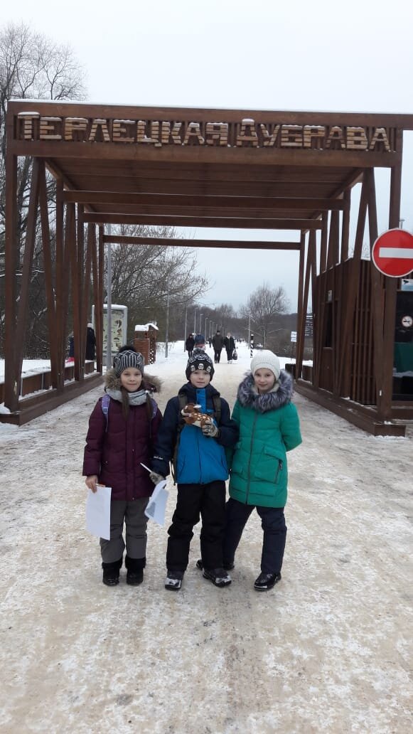 Вход в парк через деревянную арку