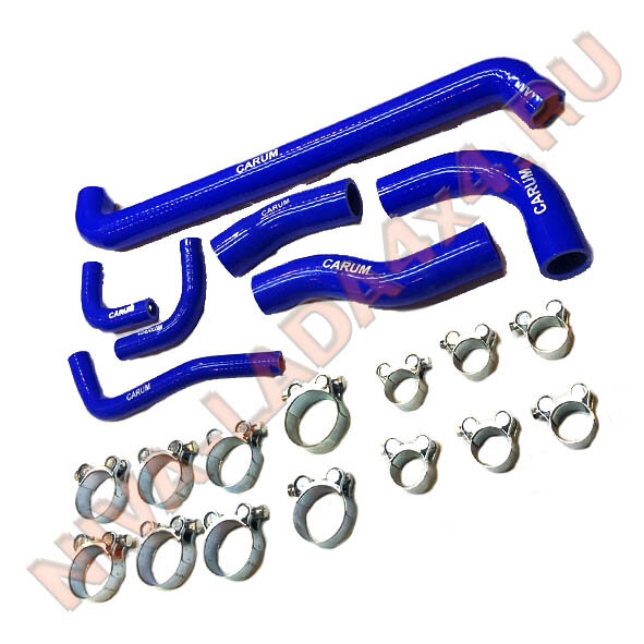 Полный комплект силиконовых шлангов на систему охлаждения и систему отопления НИВА 21214