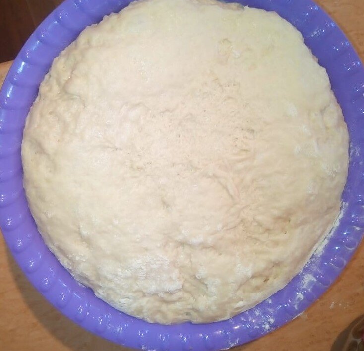 тесто через 1.5часа