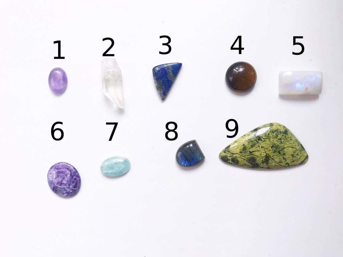 Выбирите интуитивно один из камней. Ответы на вопрос ниже.
