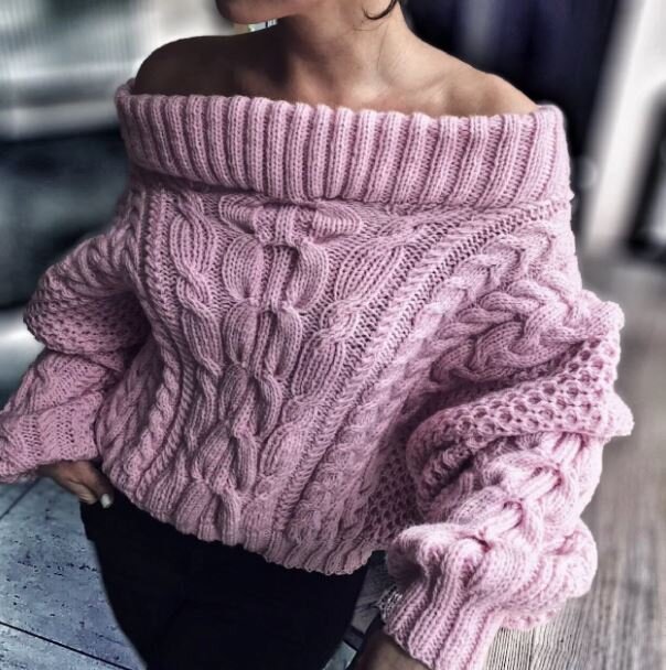Вяжем рельефный свитер с узором из ромбов