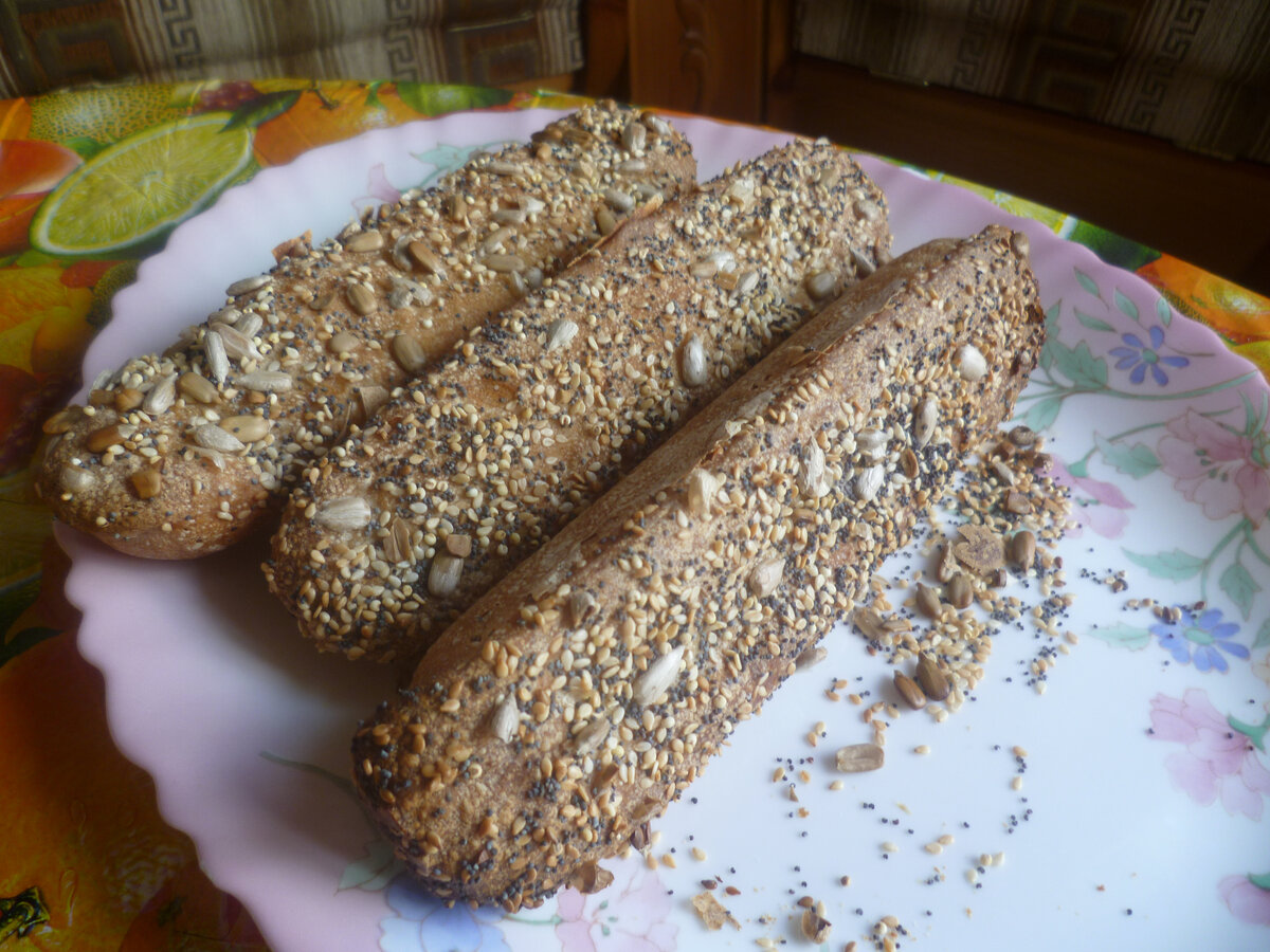 Мини багеты с семечками