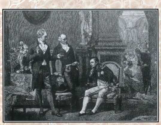 Встреча Гете и Наполеона
Фото взято из открытого источника в Интернете: https://nemaloknig.com/picimg/318/3188/31887/318874/image13.jpg