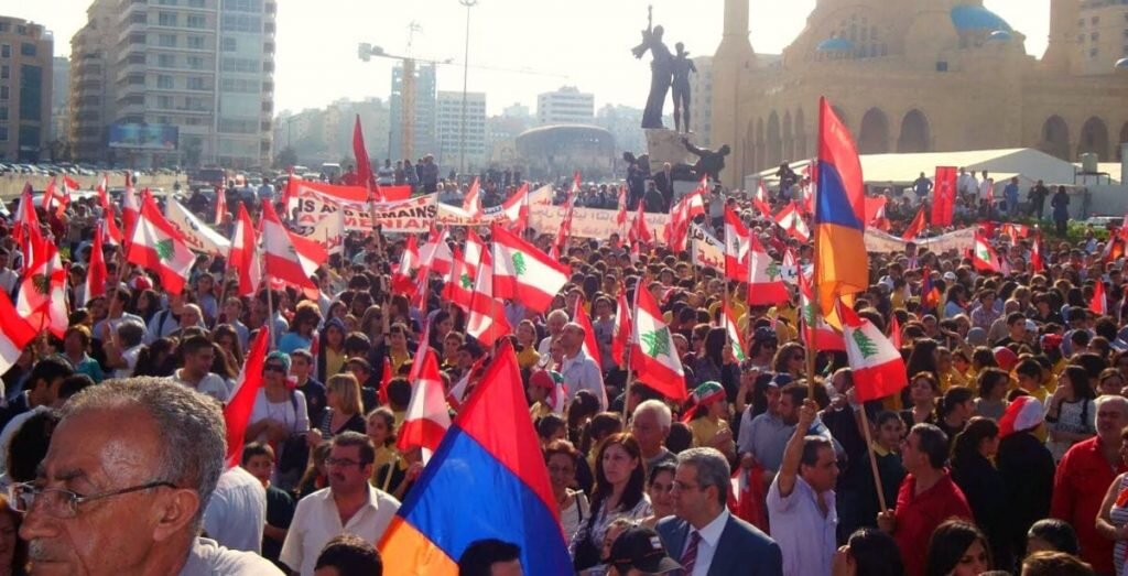 Манифестация ливанских армян. Фото: Armenian Genocide Resource Center