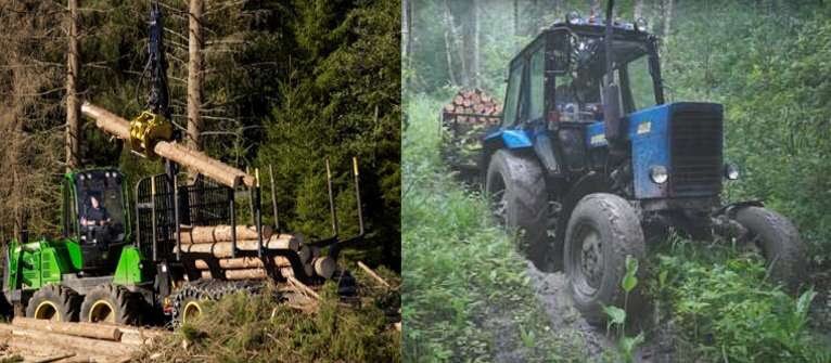 спецтехника, запрещенная при сборе и заготовке валежника. фото с data.rosleshoz.ru