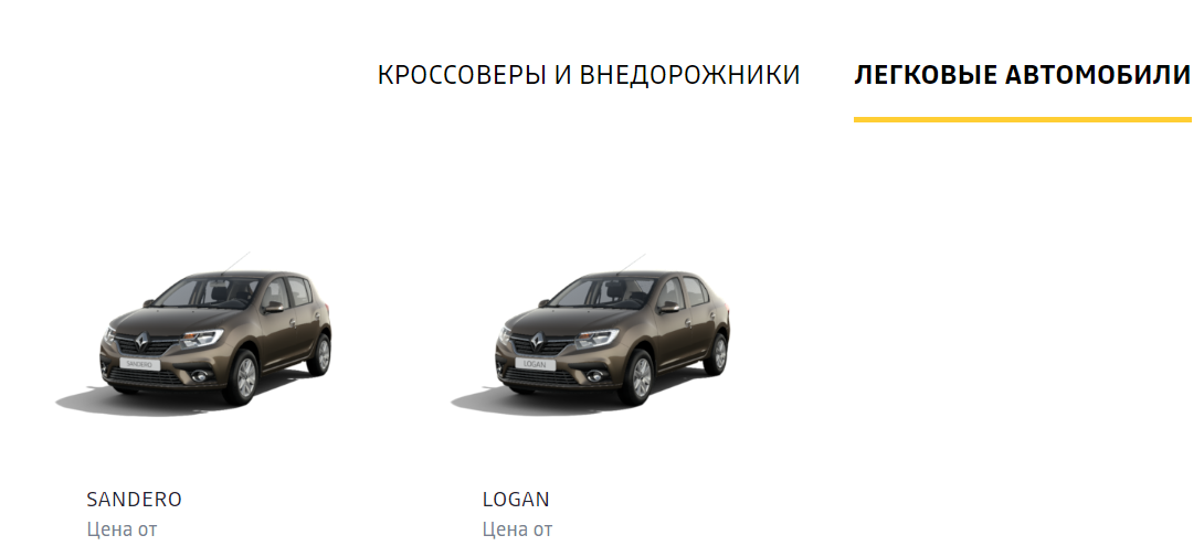 #легковые автомобили Renault в России