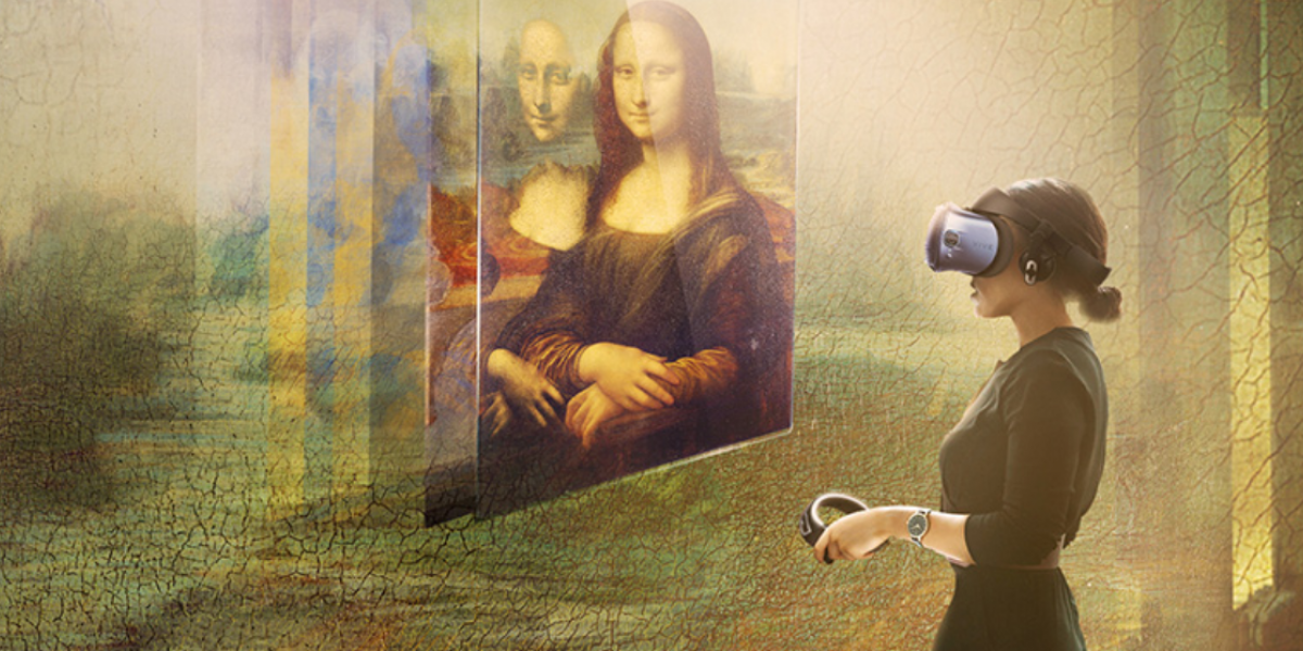 Мир стал странным. Виртуальная галерея. Выставка VR-Gallery. VR очки в искусстве. Люди в галерее.