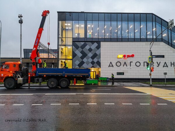 В 2019 году в Долгопрудном появилось новое шоссе из Москвы, вид на станцию МЦД-1 со стороны шоссе