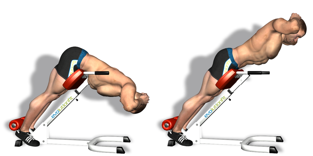 Выполнение гиперэкстензии.