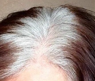 Вот так ,не очень красиво выглядят волосы с отросшими седыми корнями....фото из открытых источников..