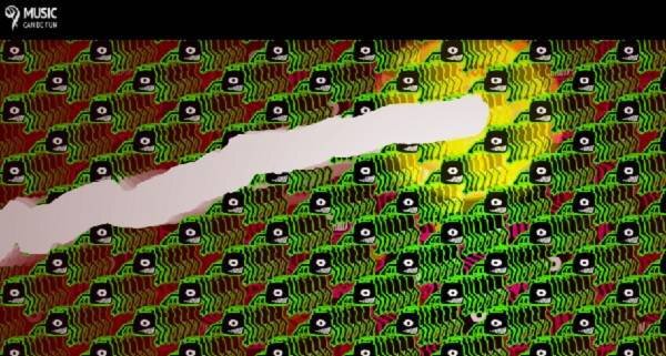 По сути, это некая музыкальная игрушка. На фоне довольно приятной музыки необходимо управлять чернильным лучом, врезаясь в синие шарики и уворачиваясь от красных. За попадание в синие вы получаете бонусные очки, столкновение с красными вызывает появление дрожащих монстров. За дизайн создатели сайта не очень переживали – все очень просто и скромно, но «залипнуть» в игре можно надолго.