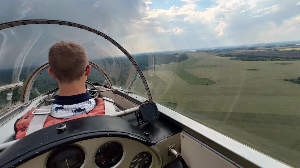 Вид из кабины планера