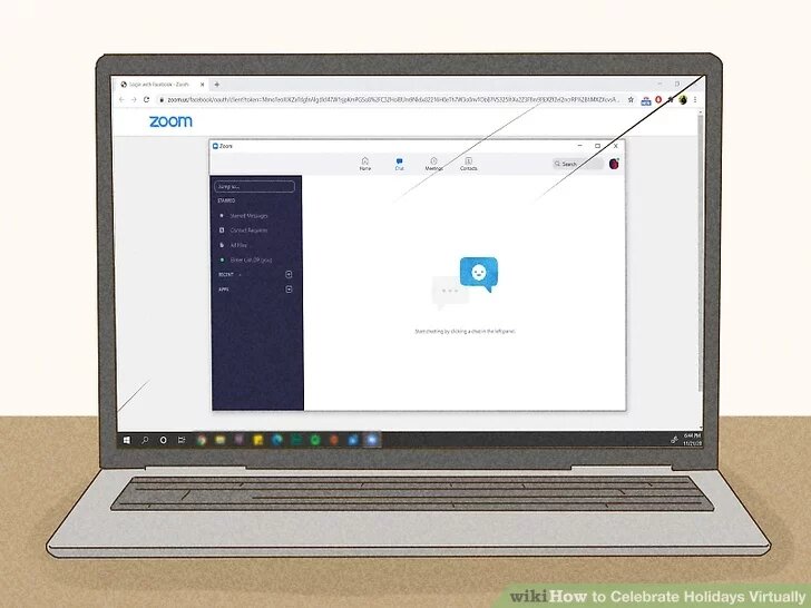2Используйте Zoom, чтобы отпраздновать это событие с 2 людьми бесплатно. В группах из 3 и более человек зум имеет 40-минутный лимит времени. Если вы хотите выйти за этот лимит времени, вы можете оплатить счет. Однако Zoom объявил, что он уберет этот лимит времени только на День Благодарения, так что если вы хотите отпраздновать День Благодарения виртуально, это будет отличный вариант.[2]Чтобы зарегистрироваться для получения учетной записи Zoom, посетите веб-сайт https://zoom.us/.
