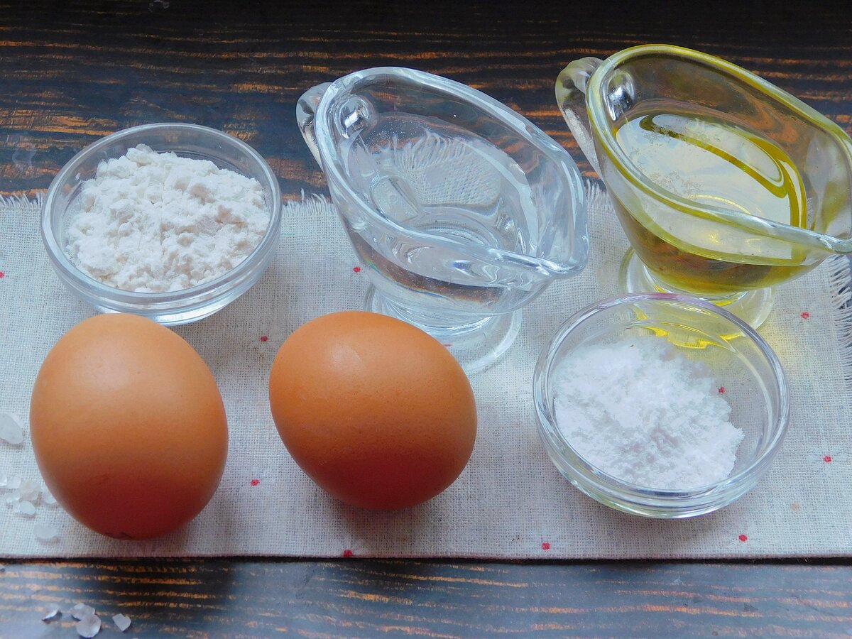 ингредиенты для приготовления хвороста 