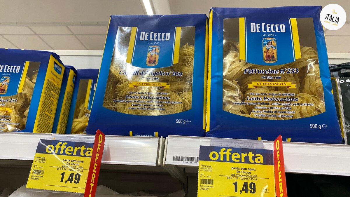 De Cecco выпускает более 300 видов макаронных изделий. 