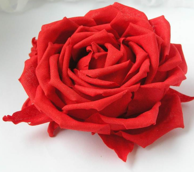 Как сделать крученую розу из ткани