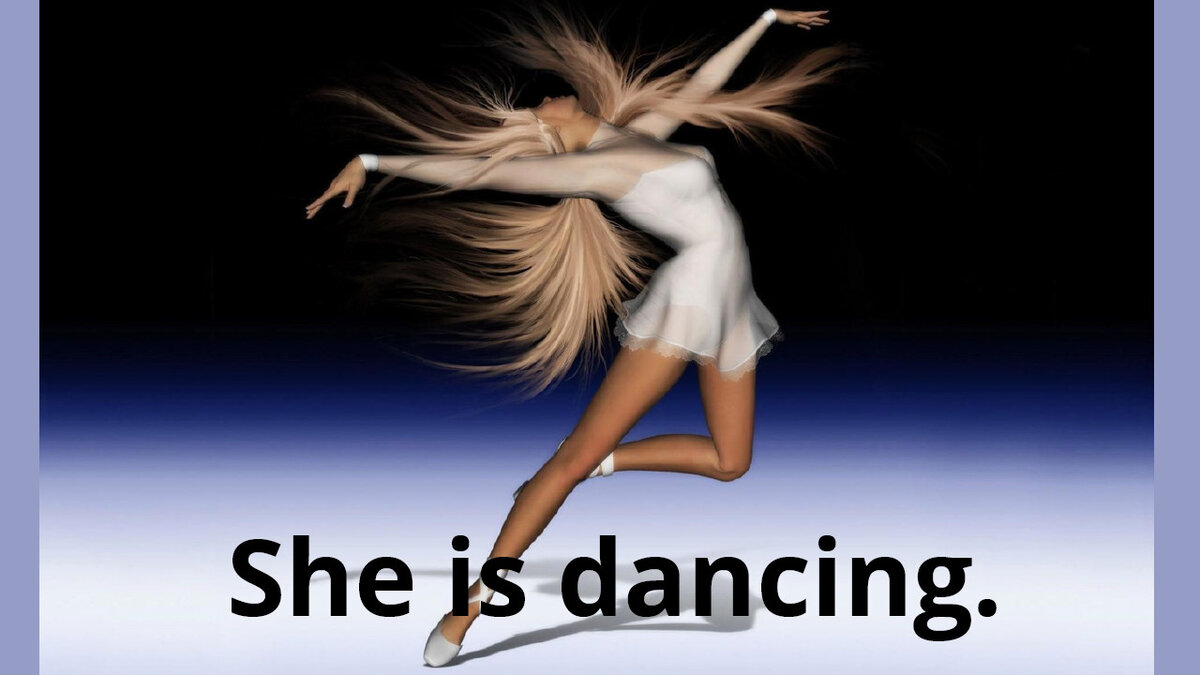 Она танцует.