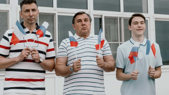 Съемки фильма "Французы под Москвой" 