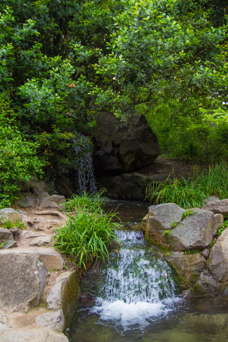 ручейки среди глыб по дороге к морю