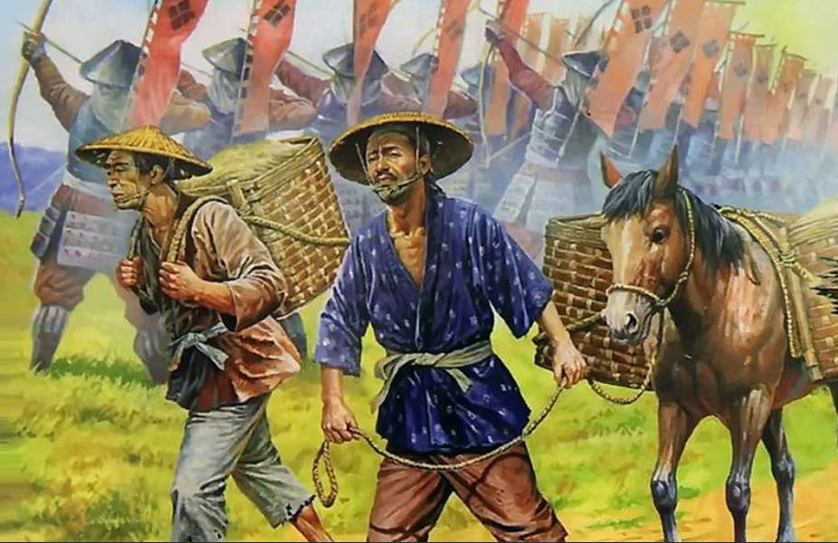 Японские крестьяне 17 века. Современная реконструкция. 