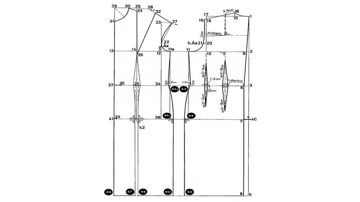 Построение выкройки брюк с использованием элементов методики Мюллер и сын