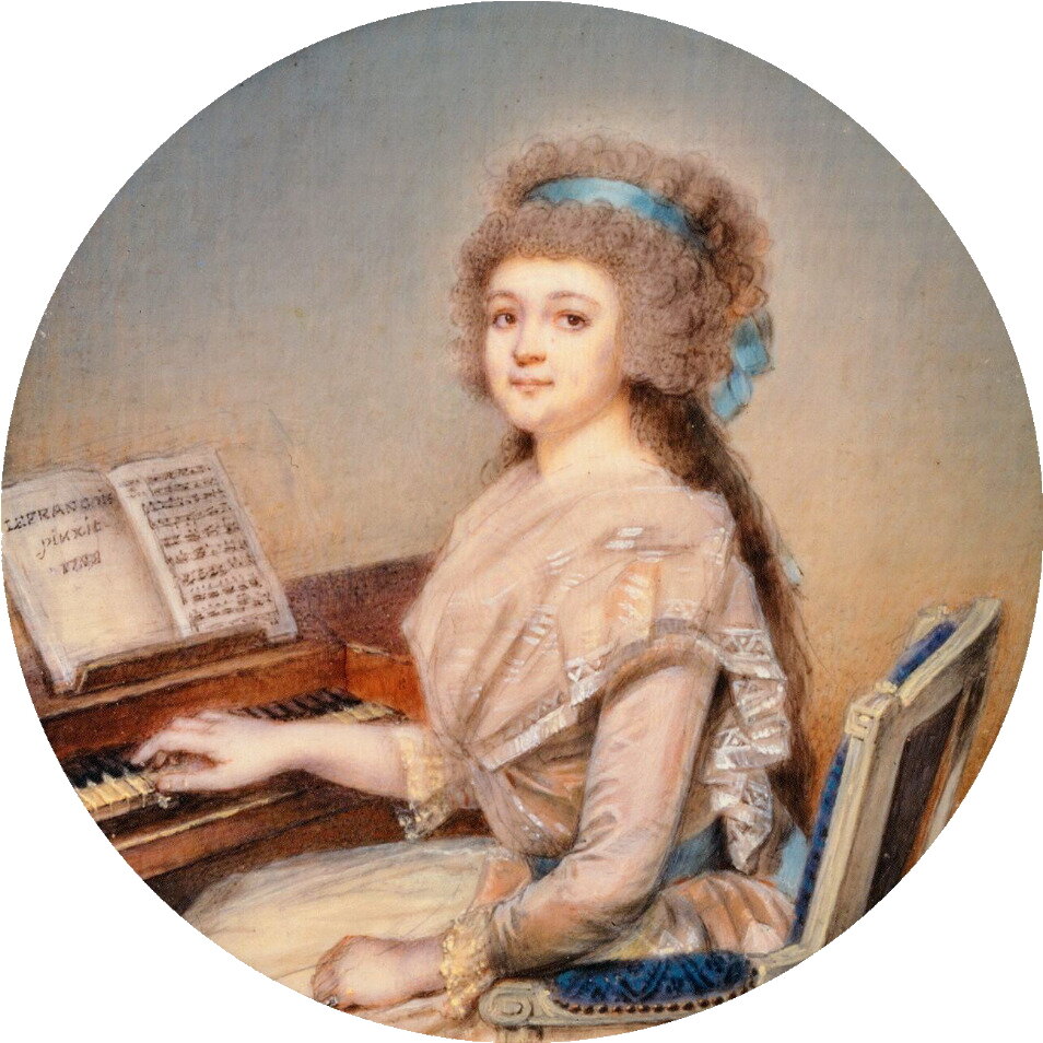 Nicolas Le François «Портрет Анны де Комон за фортепиано»
